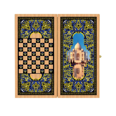 картинка Нарды + Шашки Аравия Тадж-Махал малые (Россия, дерево, 40 см), Partida от магазина Gamesdealer.ru