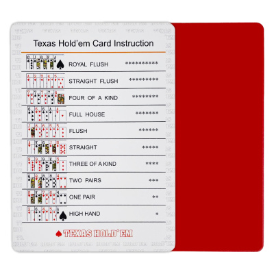 картинка Карты для покера "Texas Holdem" 100% пластик, красная рубашка от магазина Gamesdealer.ru
