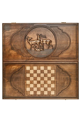 картинка Нарды резные "Олень", Mkhitaryan от магазина Gamesdealer.ru