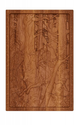 картинка Нарды+шашки "Иван-царевич на Сером Волке"дорожные из массива мореного ясеня 36x46 см от магазина Gamesdealer.ru