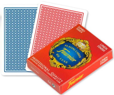 Карты Fournier no 818 g - linen finish red/blue