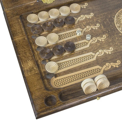 картинка Нарды резные "Лев-3" 60, Ustyan от магазина Gamesdealer.ru