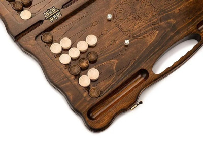 картинка Нарды резные "Герб РФ 2" с ручкой 60, Haleyan от магазина Gamesdealer.ru