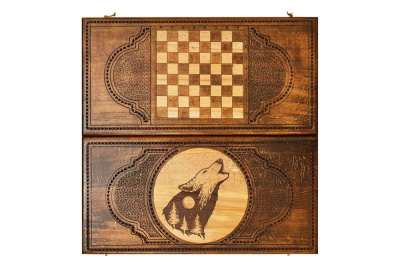 картинка Нарды резные "Волк" 60, Zakaryan от магазина Gamesdealer.ru