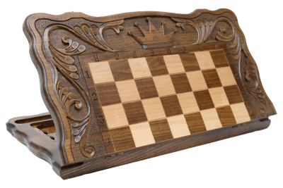 картинка Шахматы + нарды резные "Корона" 60, Haleyan от магазина Gamesdealer.ru