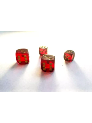 картинка Кости игральные из янтаря 15 мм вишневые, 1 шт от магазина Gamesdealer.ru