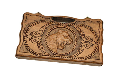 картинка Нарды резные "Тигр" с ручкой 40, Haleyan от магазина Gamesdealer.ru