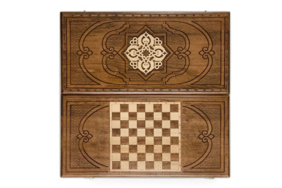 картинка Нарды резные "Золотой Узор 3", Mirzoyan от магазина Gamesdealer.ru