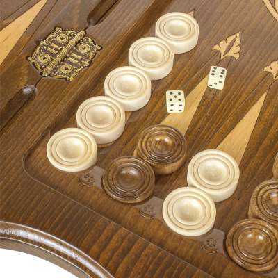 картинка Нарды резные "Две лошади" с ручкой 60, Haleyan от магазина Gamesdealer.ru