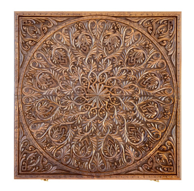 картинка Нарды резные "Орнамент 2" с цельным рисунком, Mkhitaryan от магазина Gamesdealer.ru