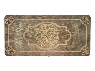 Нарды Марс "Золотой Орнамент 1" средние (деревянные, 50 см, Россия), Partida