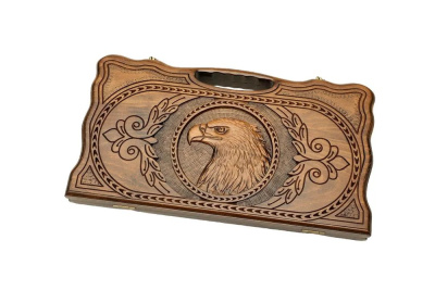 картинка Нарды резные "Орел" с ручкой 50, Haleyan от магазина Gamesdealer.ru