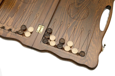 картинка Нарды резные "Корона" с ручкой 50, Haleyan от магазина Gamesdealer.ru