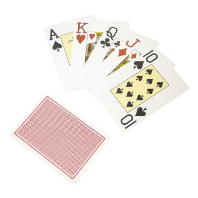 картинка Карты "Fournier no. 2800 jumbo index red" 100% пластик от магазина Gamesdealer.ru