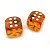 картинка Комплект костей из янтаря 15мм, 2 шт от магазина GamesDealer.ru