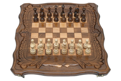 Шахматы + Нарды резные c Араратом 50, Haleyan