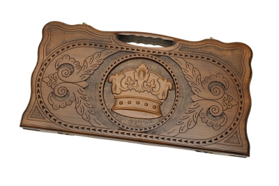 картинка Нарды резные "Корона" с ручкой, Haleyan от магазина Gamesdealer.ru