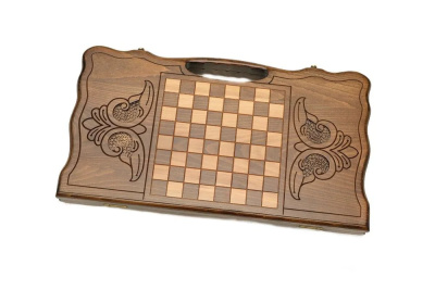 картинка Нарды резные "Орел" с ручкой 50, Haleyan от магазина Gamesdealer.ru