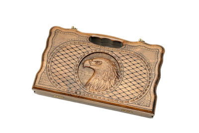 картинка Нарды резные "Орел" с ручкой 30, Haleyan от магазина Gamesdealer.ru