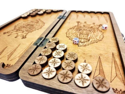 картинка Нарды + шашки "Марс-9" малые (деревянные, 30 см, Россия), Partida от магазина Gamesdealer.ru