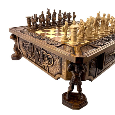 картинка Шахматы резные в ларце "Атлант", Haleyan от магазина Gamesdealer.ru