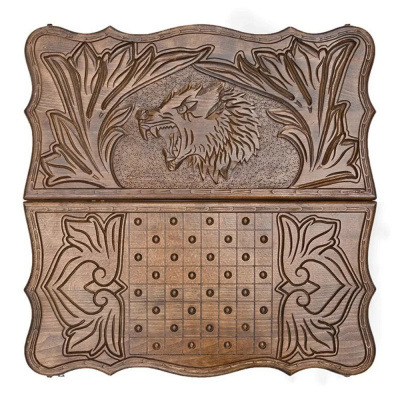 картинка Нарды резные "Волк", Petrosyan от магазина Gamesdealer.ru