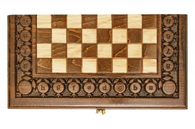 картинка Шахматы + нарды резные с гранатами 30, Haleyan от магазина Gamesdealer.ru