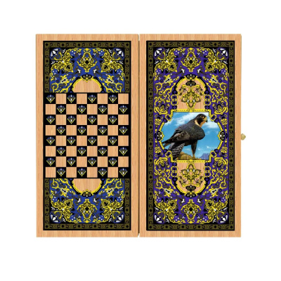 картинка Нарды + Шашки Аравия Сокол малые (Россия, дерево, 40 см), Partida от магазина Gamesdealer.ru
