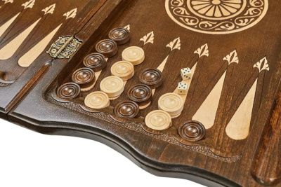 картинка Шахматы + нарды резные "Герб РФ" 60, Haleyan от магазина Gamesdealer.ru