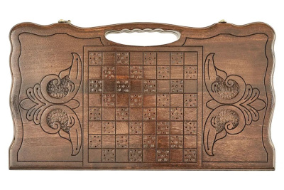 картинка Нарды резные "Лев" с ручкой 50, Haleyan от магазина Gamesdealer.ru