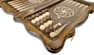 картинка Нарды резные "Тёмный Узор 5" 50, Mirzoyan от магазина Gamesdealer.ru