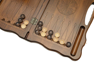 картинка Нарды резные "Медведь" с ручкой, Haleyan от магазина Gamesdealer.ru