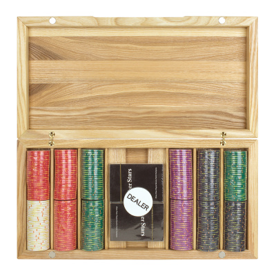 картинка Набор для покера Luxury Ceramic на 300 фишек в кейсе из ясеня v2, Partida от магазина Gamesdealer.ru