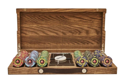 Набор для покера EPT Ceramic на 300 фишек в кейсе из ясеня, Partida