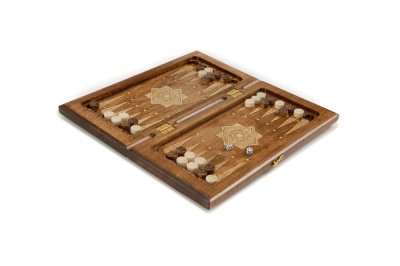 картинка Нарды резные "Золотой узор 3" 40, Mirzoyan от магазина Gamesdealer.ru