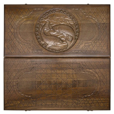 картинка Нарды резные "Зодиак Рыбы", Ustyan от магазина Gamesdealer.ru