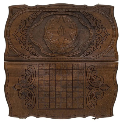 картинка Нарды резные "Герб Азербайджана", Rasulov от магазина Gamesdealer.ru