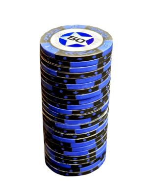 Фишки для игры в покер Black Stars номиналом 50 (25шт)