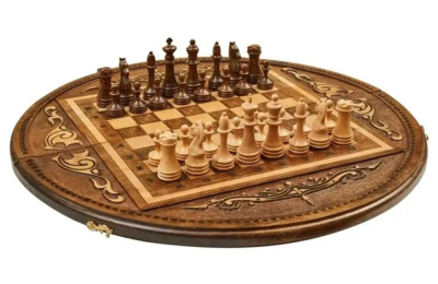 Шахматы + нарды резные "Аревик" 60, Mkhitaryan