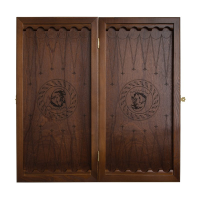 картинка Нарды кожаные "Бронза" большие (Россия, дерево, 60х25х5 см) от магазина Gamesdealer.ru