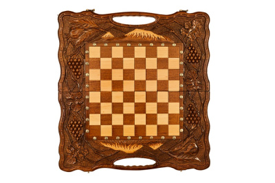 картинка Шахматы + нарды резные "Неркени" 60, с ручкой, Haleyan от магазина Gamesdealer.ru