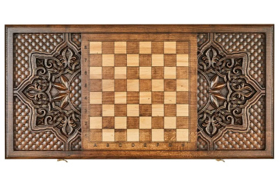 картинка Нарды резные "Орнамент 3", Mkhitaryan от магазина Gamesdealer.ru