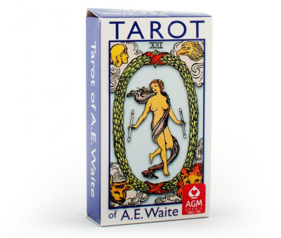 Карты Таро "A.E.Waite Tarot Blue Edition - Pocket - Spanish" AGM Urania / Голубое Издание Колода А.Э