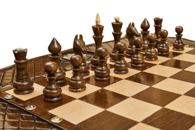 картинка Шахматы + нарды резные "Герб РФ" 60, Haleyan от магазина Gamesdealer.ru