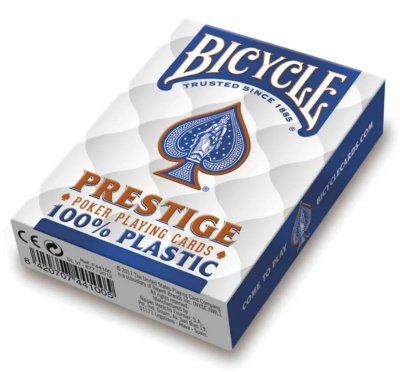 картинка Карты "Bicycle Prestige Rider 100% Plastic Jumbo red/blue" от магазина Gamesdealer.ru