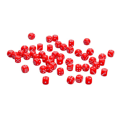 картинка Кости пластиковые, 10мм, 1 шт, цвет красный от магазина Gamesdealer.ru