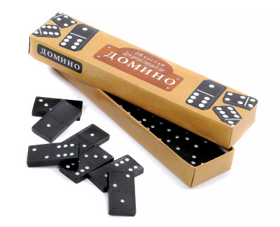 картинка Домино (пластиковые фишки) в коробке 21x5 см от магазина Gamesdealer.ru