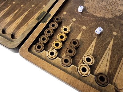 картинка Нарды Марс "Лев 2" малые (деревянные, 40 см, Россия), Partida от магазина Gamesdealer.ru