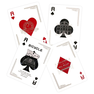 картинка Карты "Bicycle back to the Future standard index blue" от магазина Gamesdealer.ru