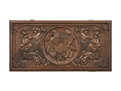 картинка Нарды резные "Герб Армении 2" 50, Mkhitaryan от магазина Gamesdealer.ru